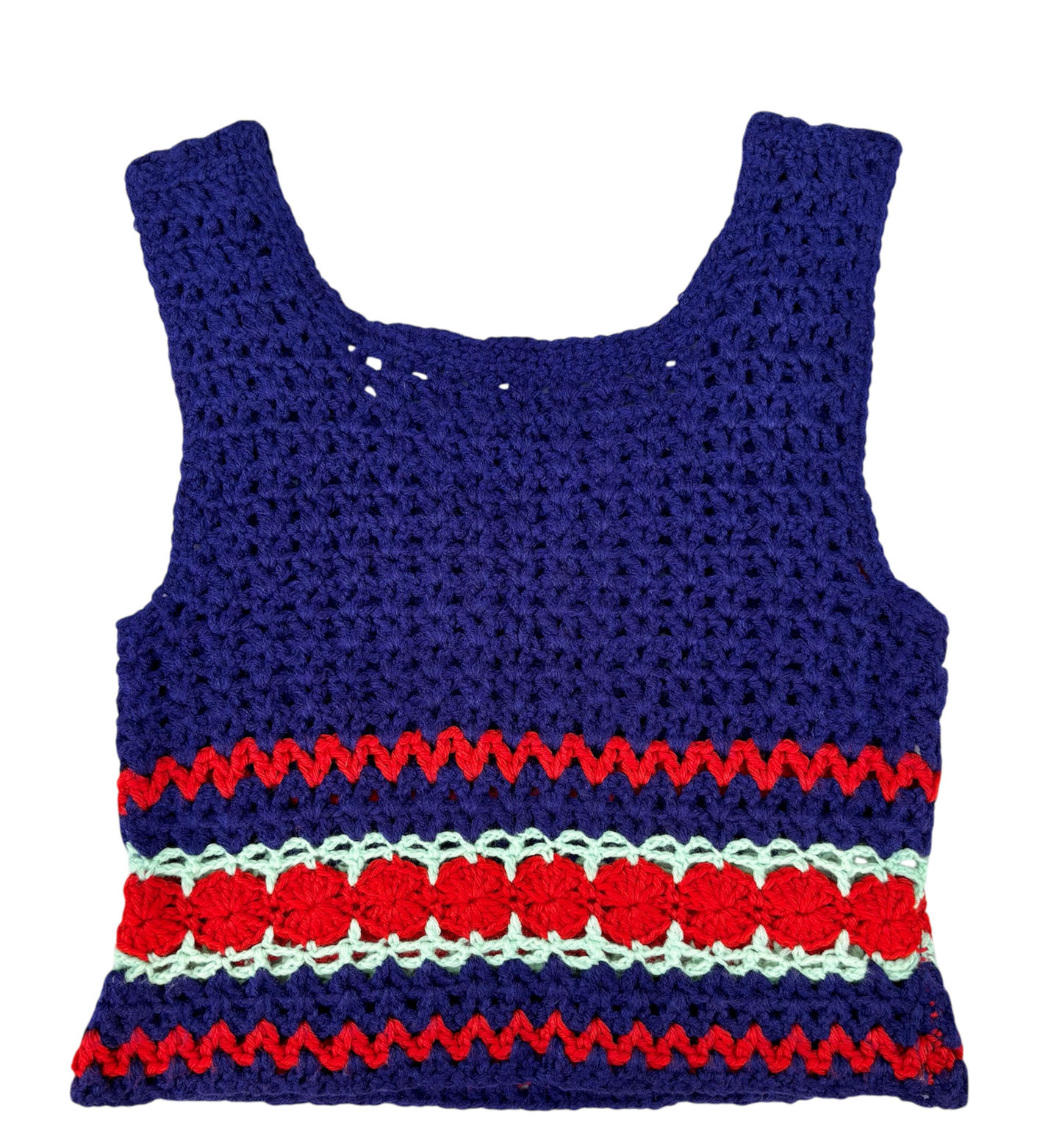 70’s Blue Crochet Top