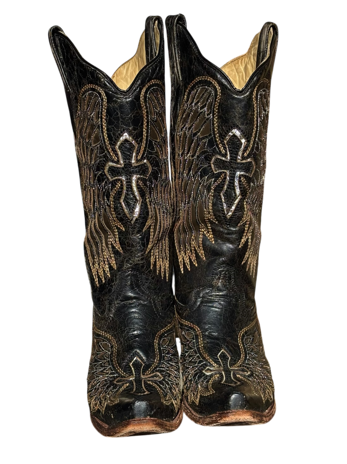 Size 9.5 Angel Wing Cowgirl Boots