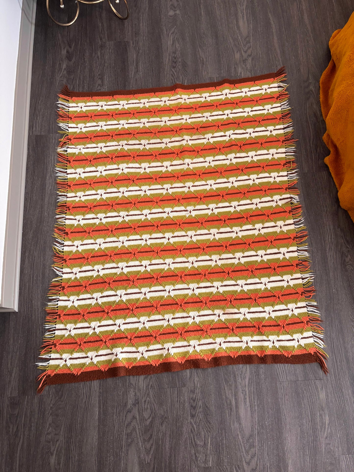 Green/Orange/Brown Blanket
