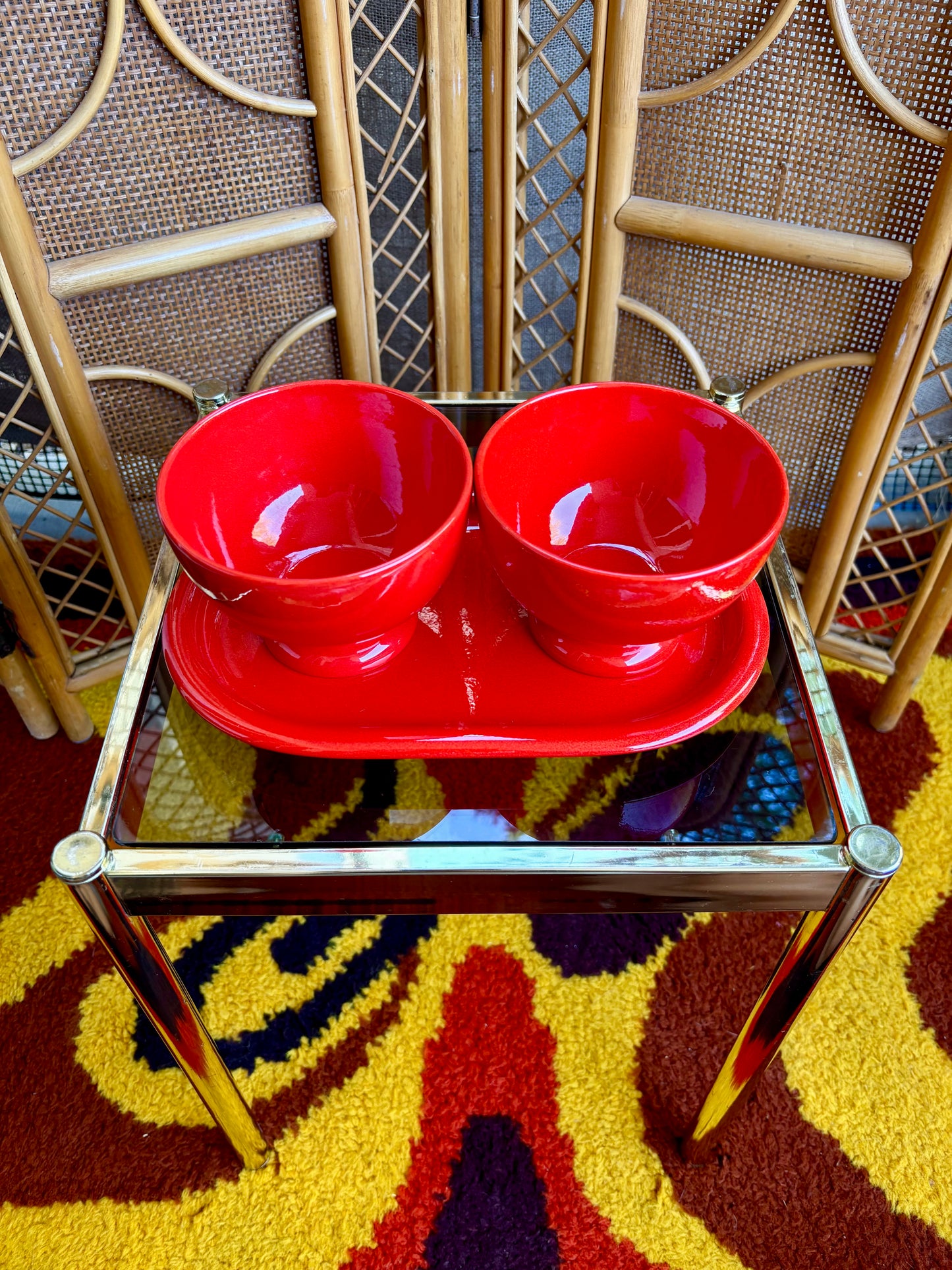 Mid Century Bowls & Tray