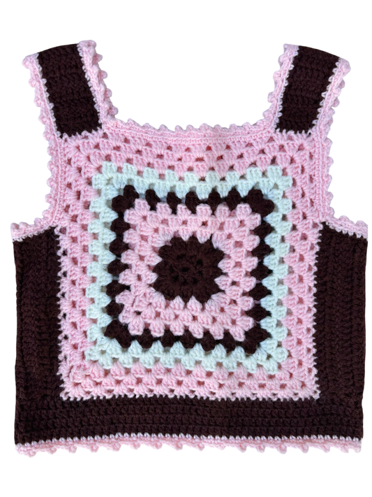 70’s Pink Crochet Top