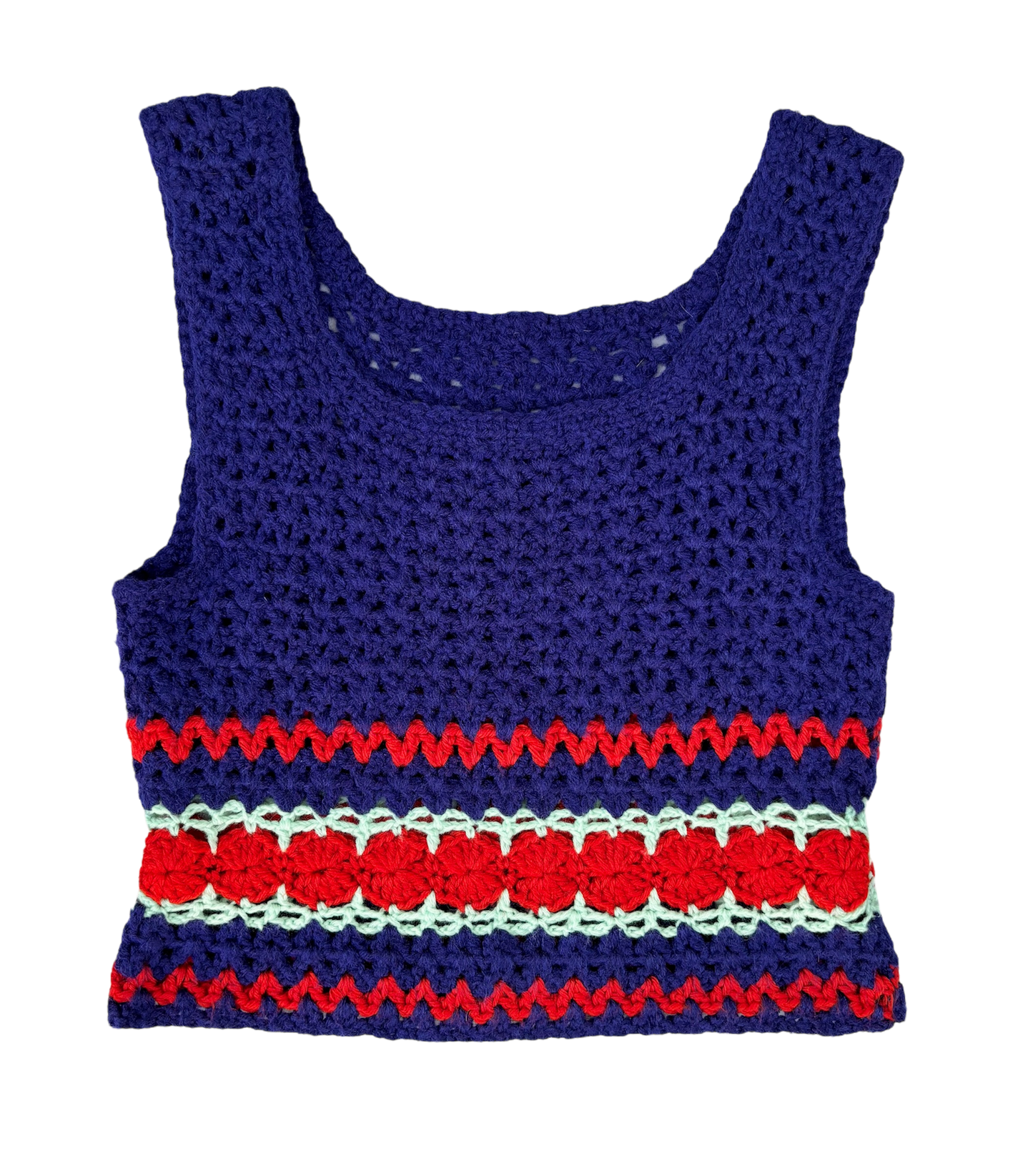 70’s Blue Crochet Top