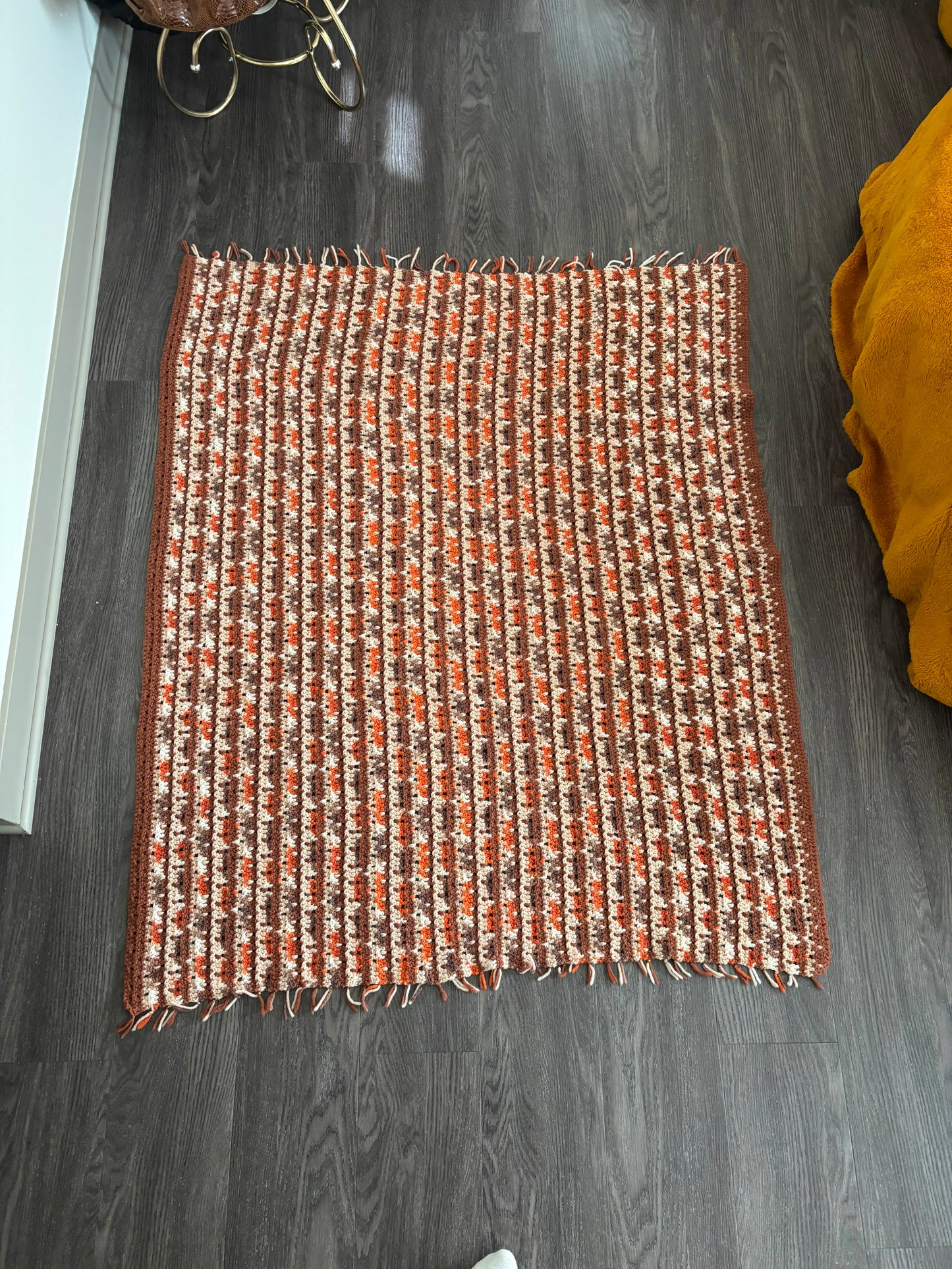 Speckled Orange/Brown Blanket