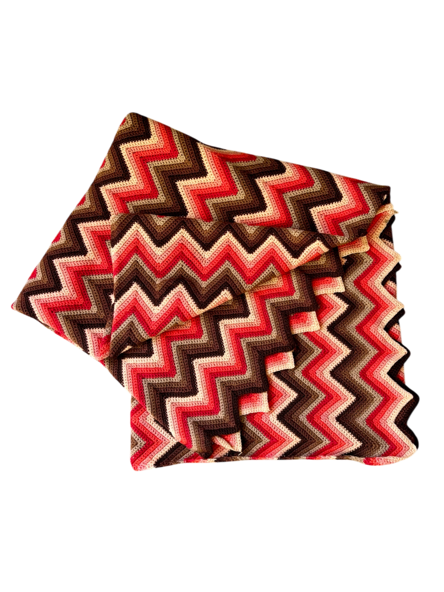 Red/Brown Chevron Blanket