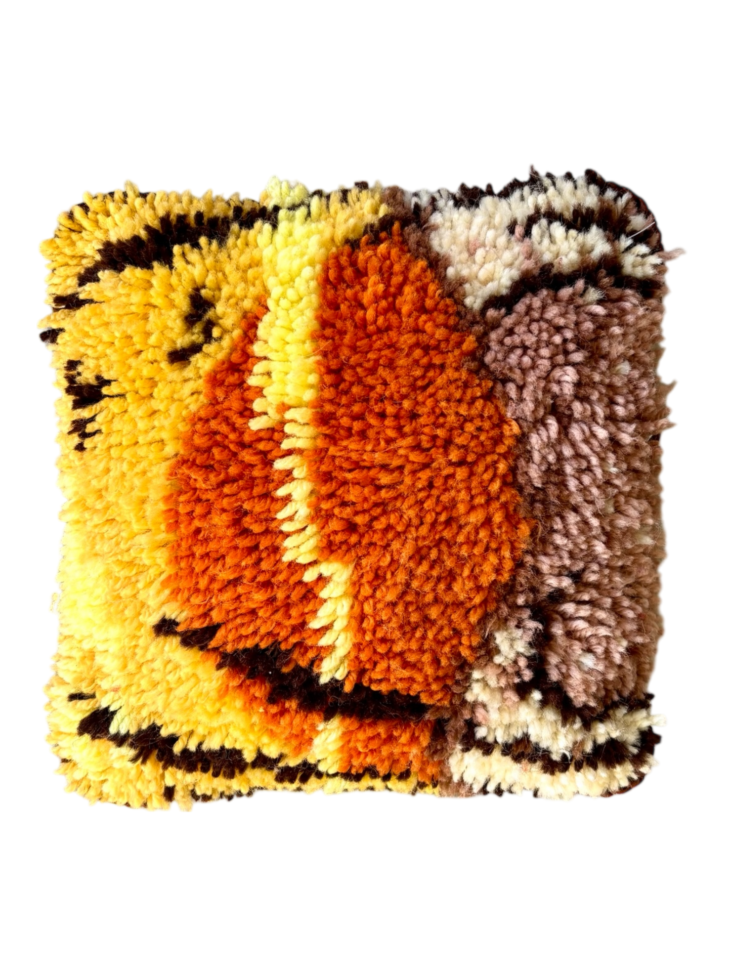 70’s Abstract Latch Hook Pillow