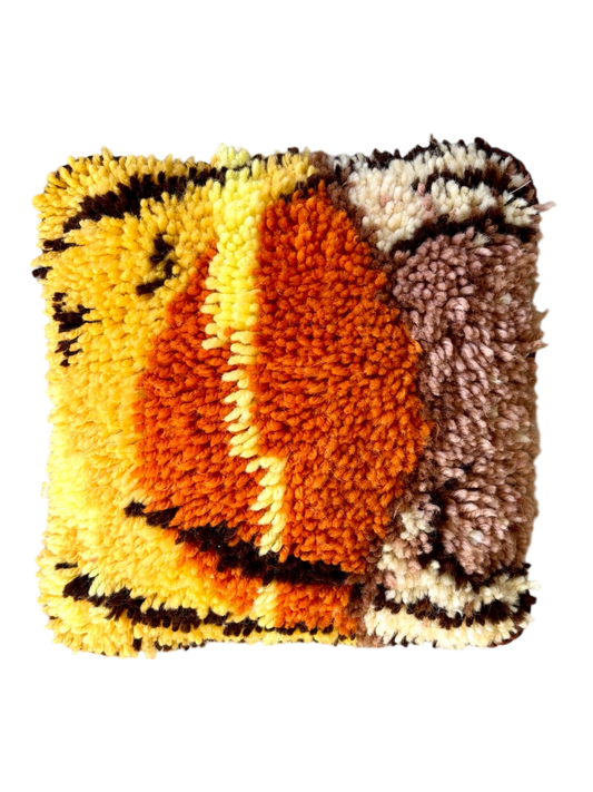 70’s Abstract Latch Hook Pillow