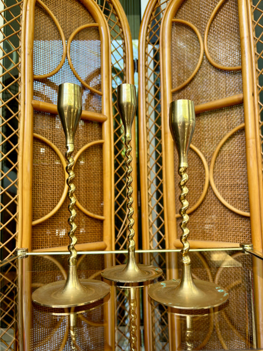 Brass Candlestick Trio