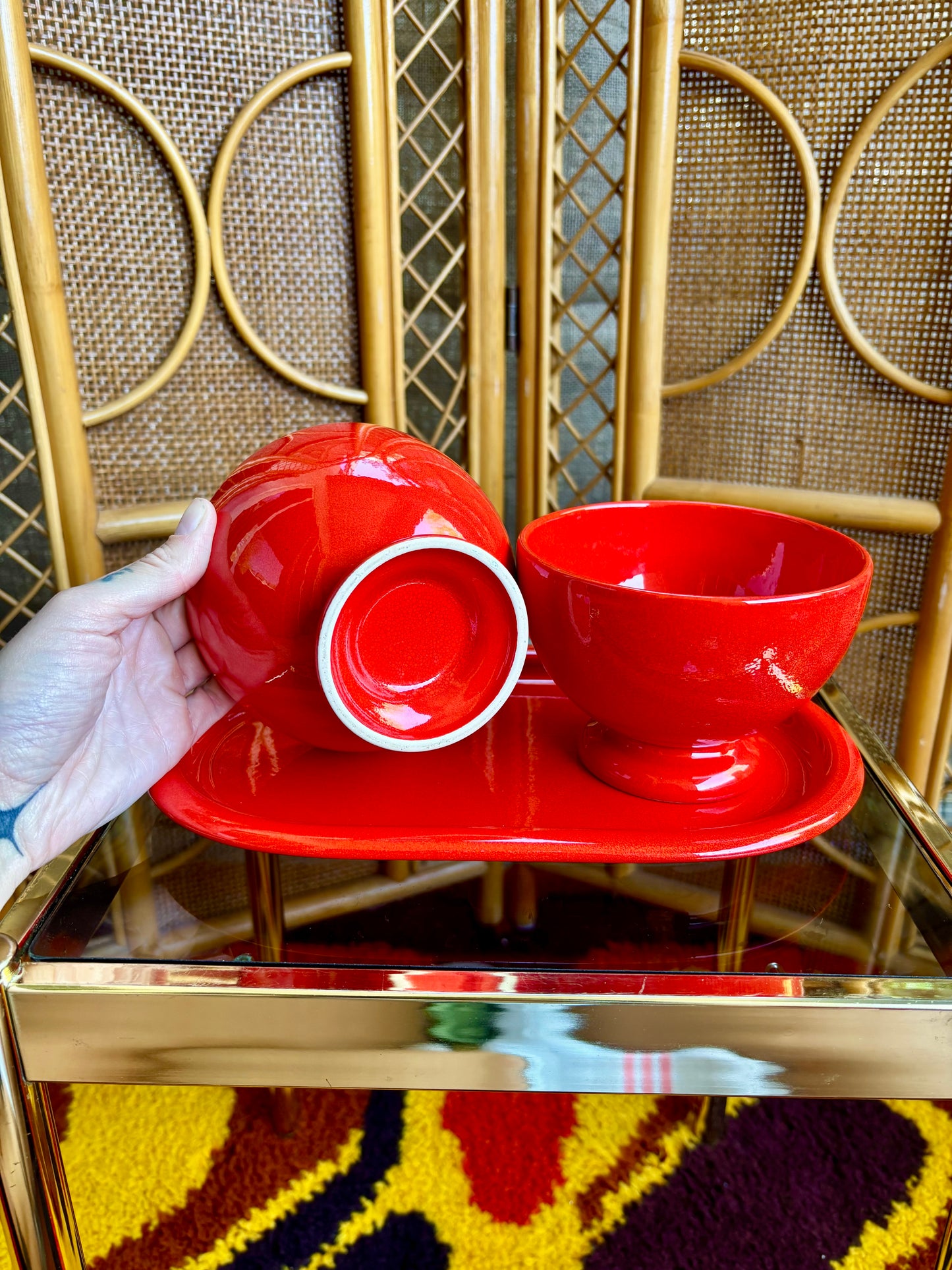 Mid Century Bowls & Tray