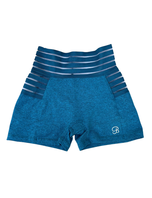 High Waisted Blue Activewear