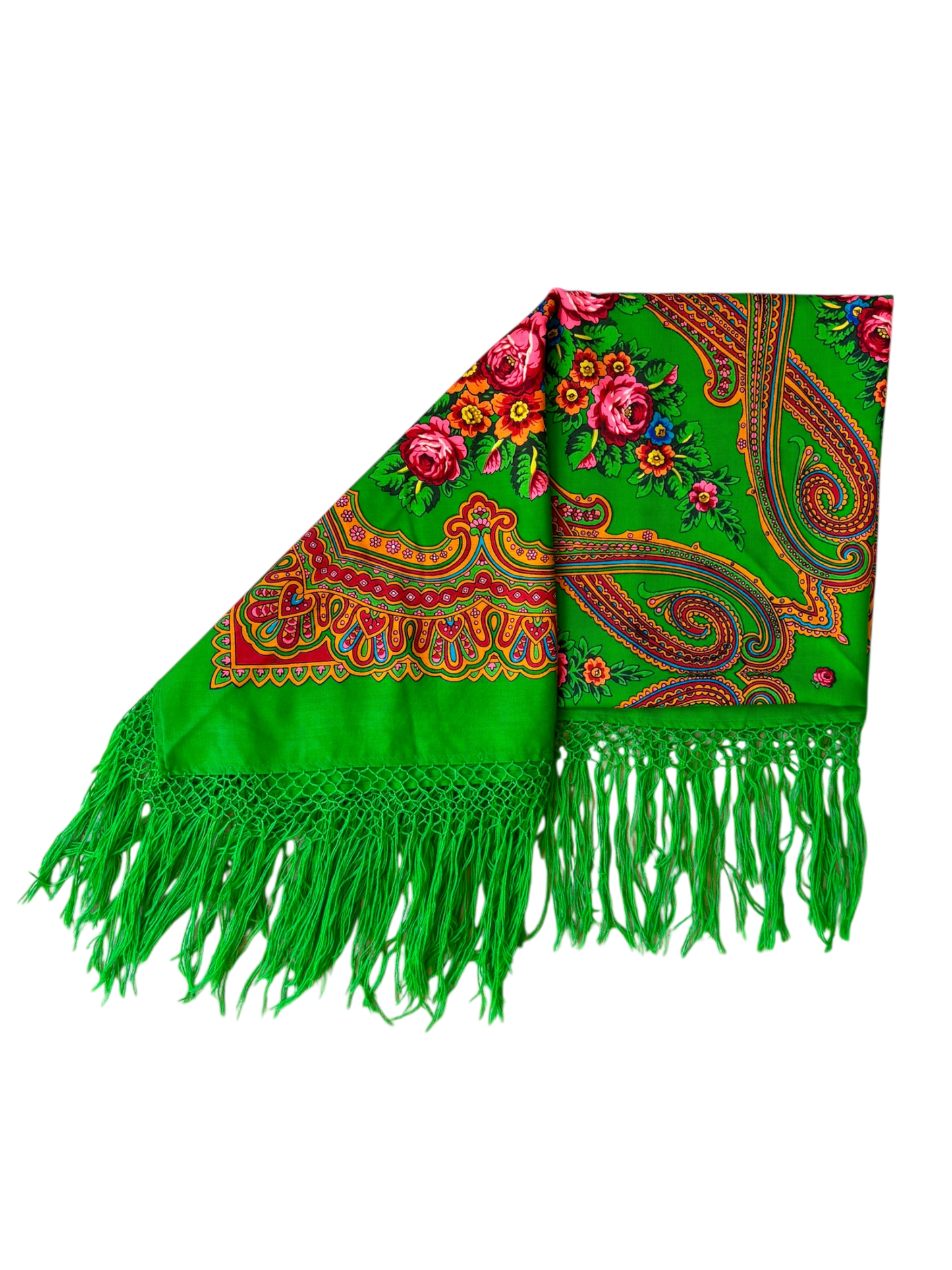 Rare LARGE 1980’s Russian Pavlovo Posad Shawl