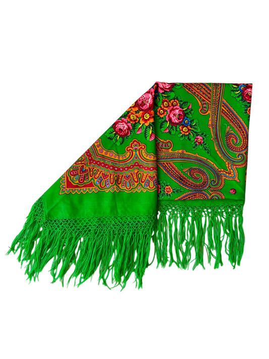Rare LARGE 1980’s Russian Pavlovo Posad Shawl