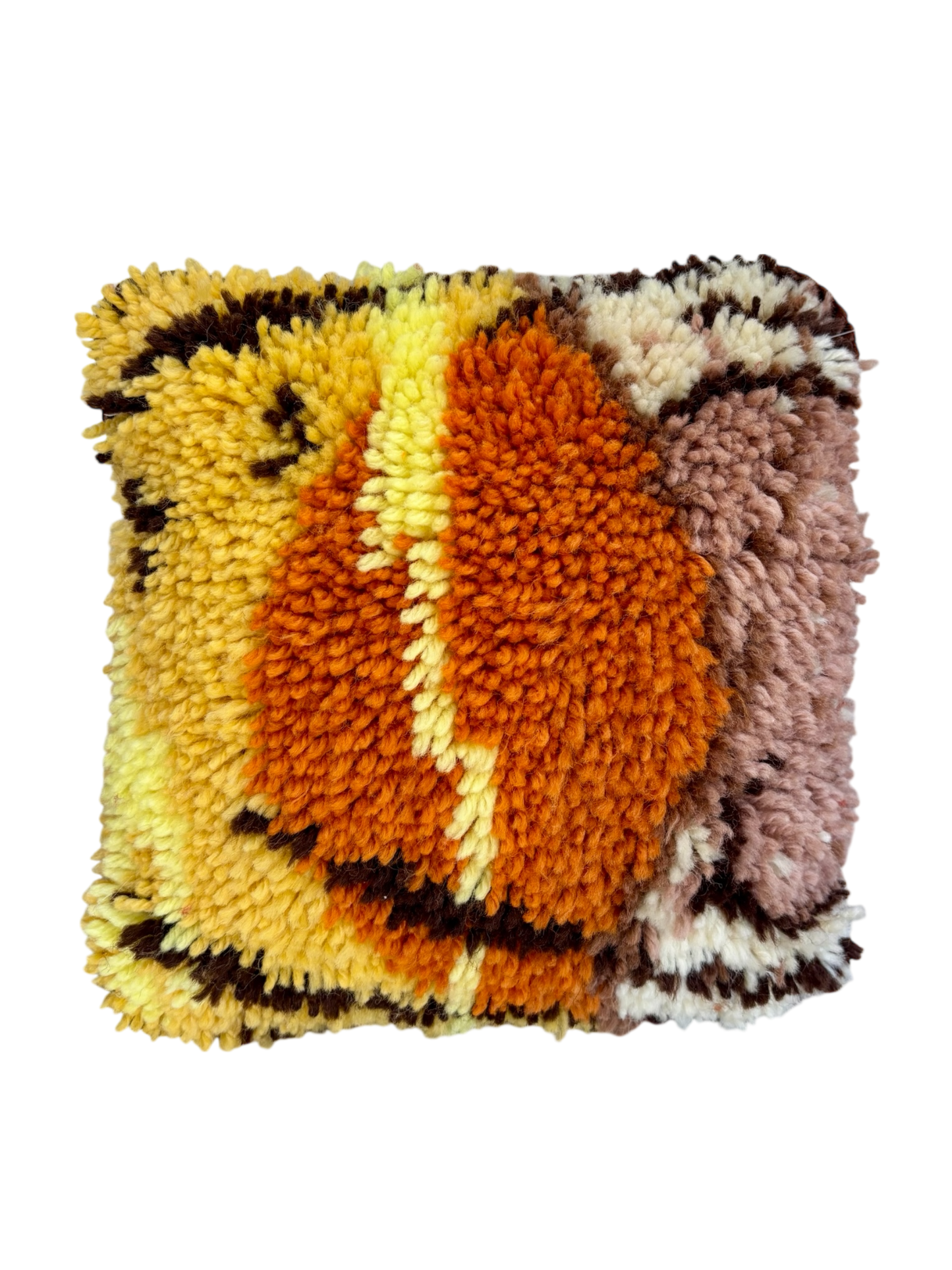 70’s Abstract Latch Hook Pillow