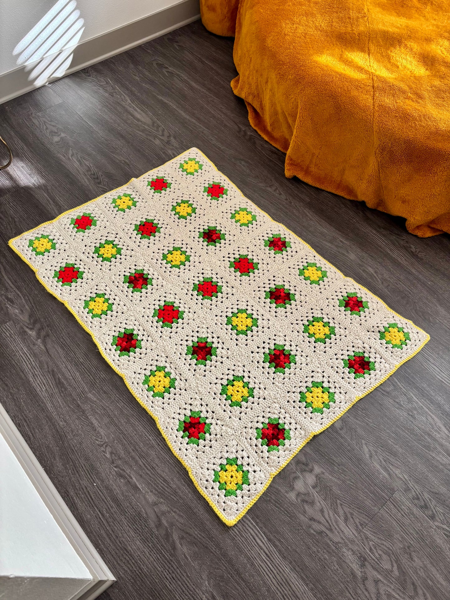 Granny Square Throw Blanket