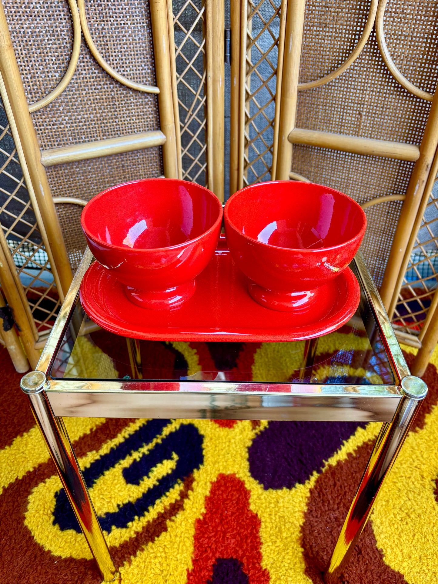 Mid Century Bowls & Tray