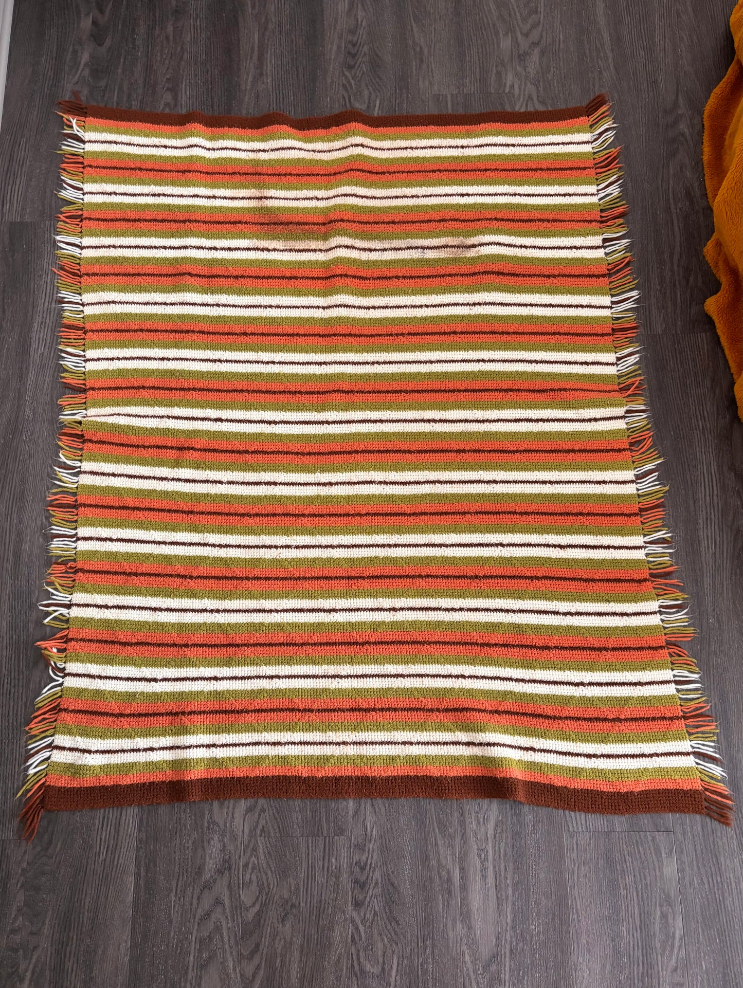 Green/Orange/Brown Blanket