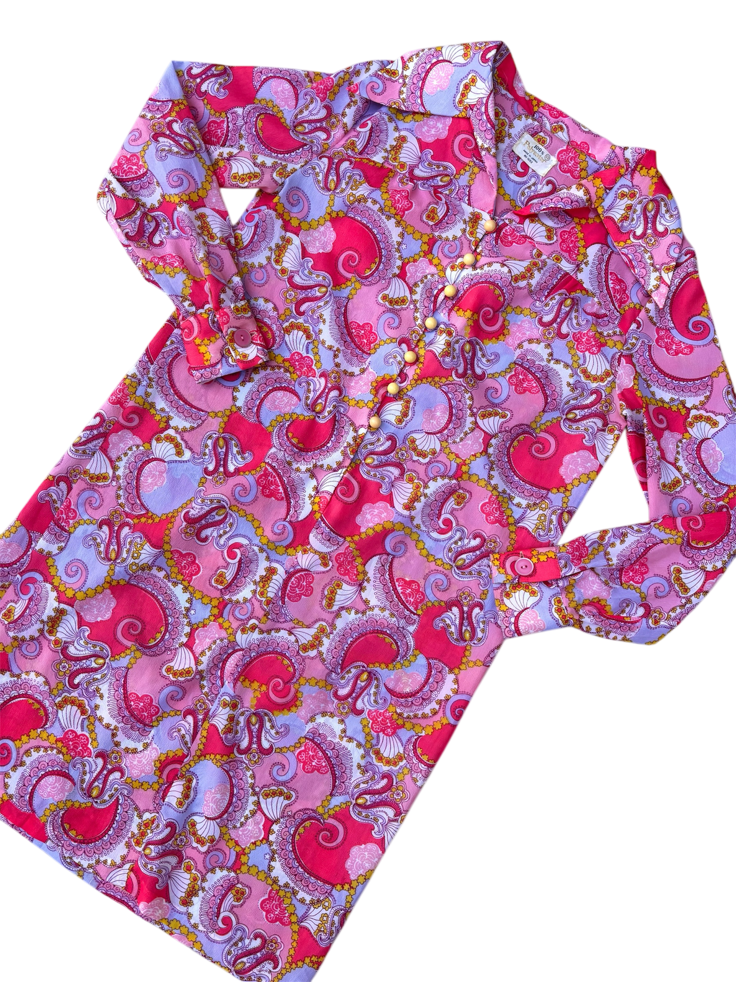 1960’s Paisley Long Sleeve Dress