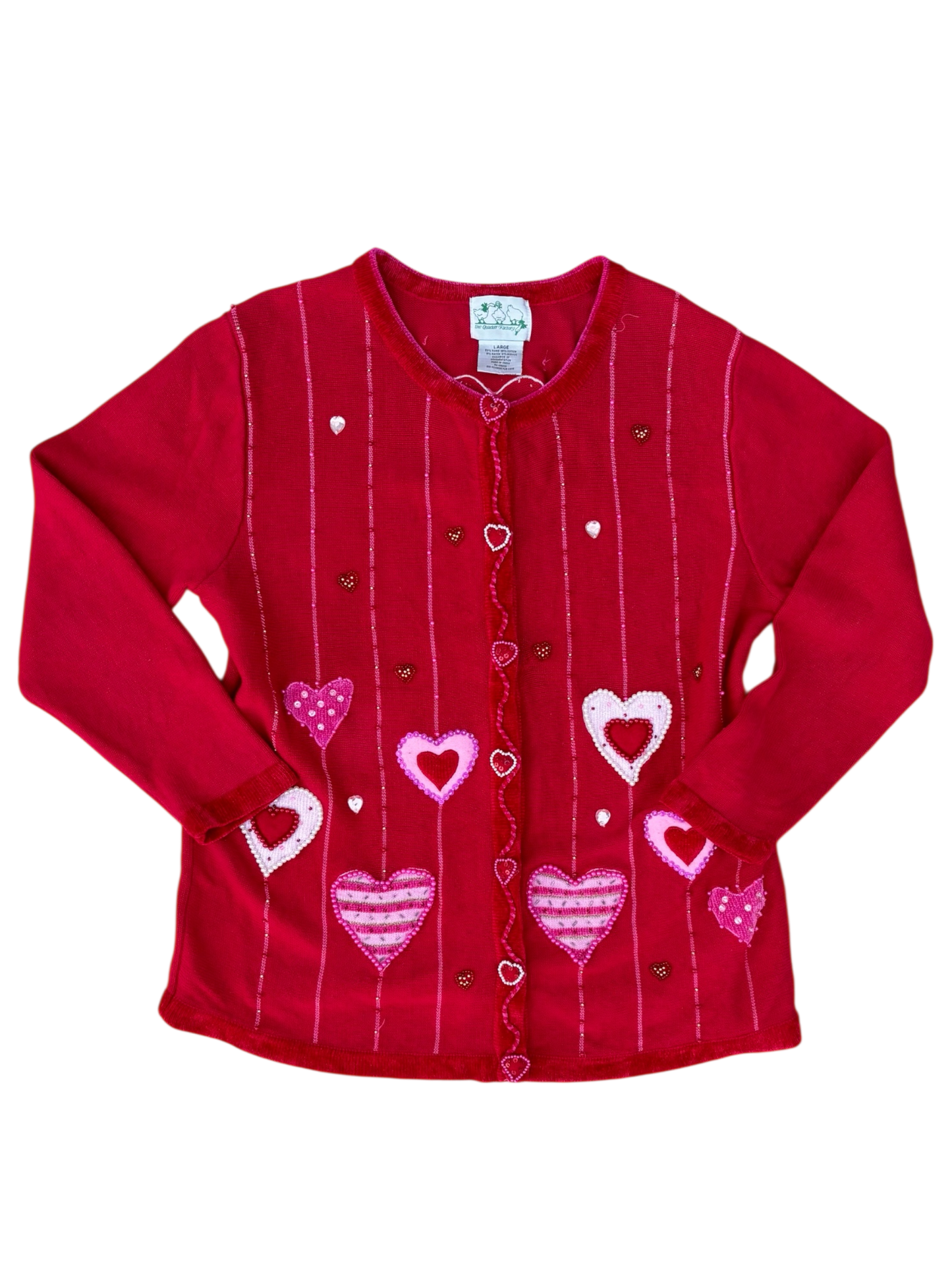 Embroidered Heart Cardigan