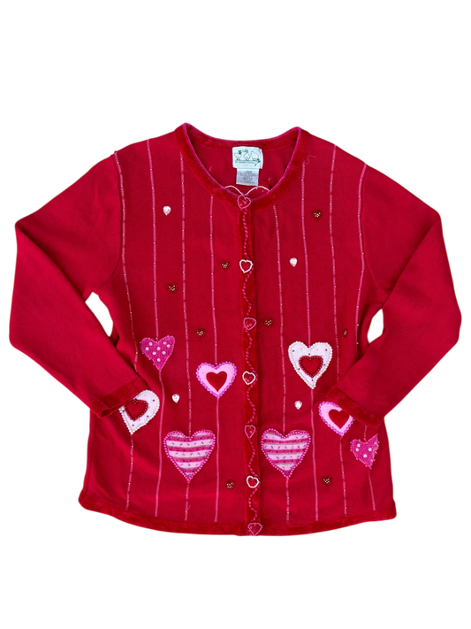 Embroidered Heart Cardigan