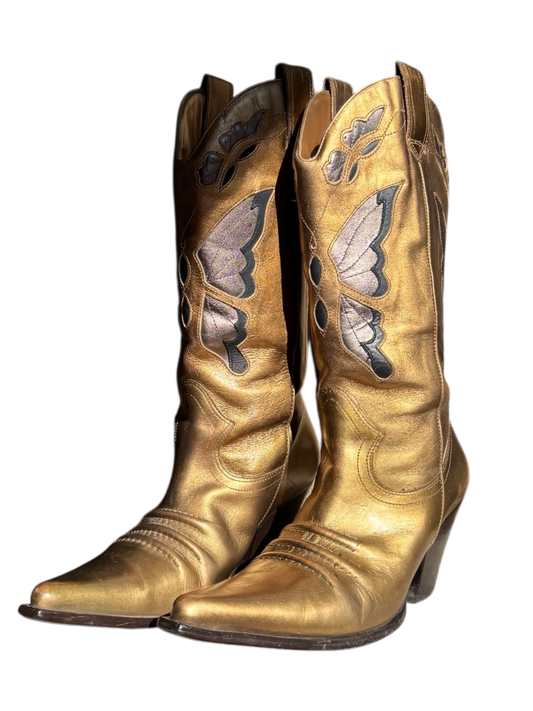 Size 9 Butterfly Cowgirl Boots￼