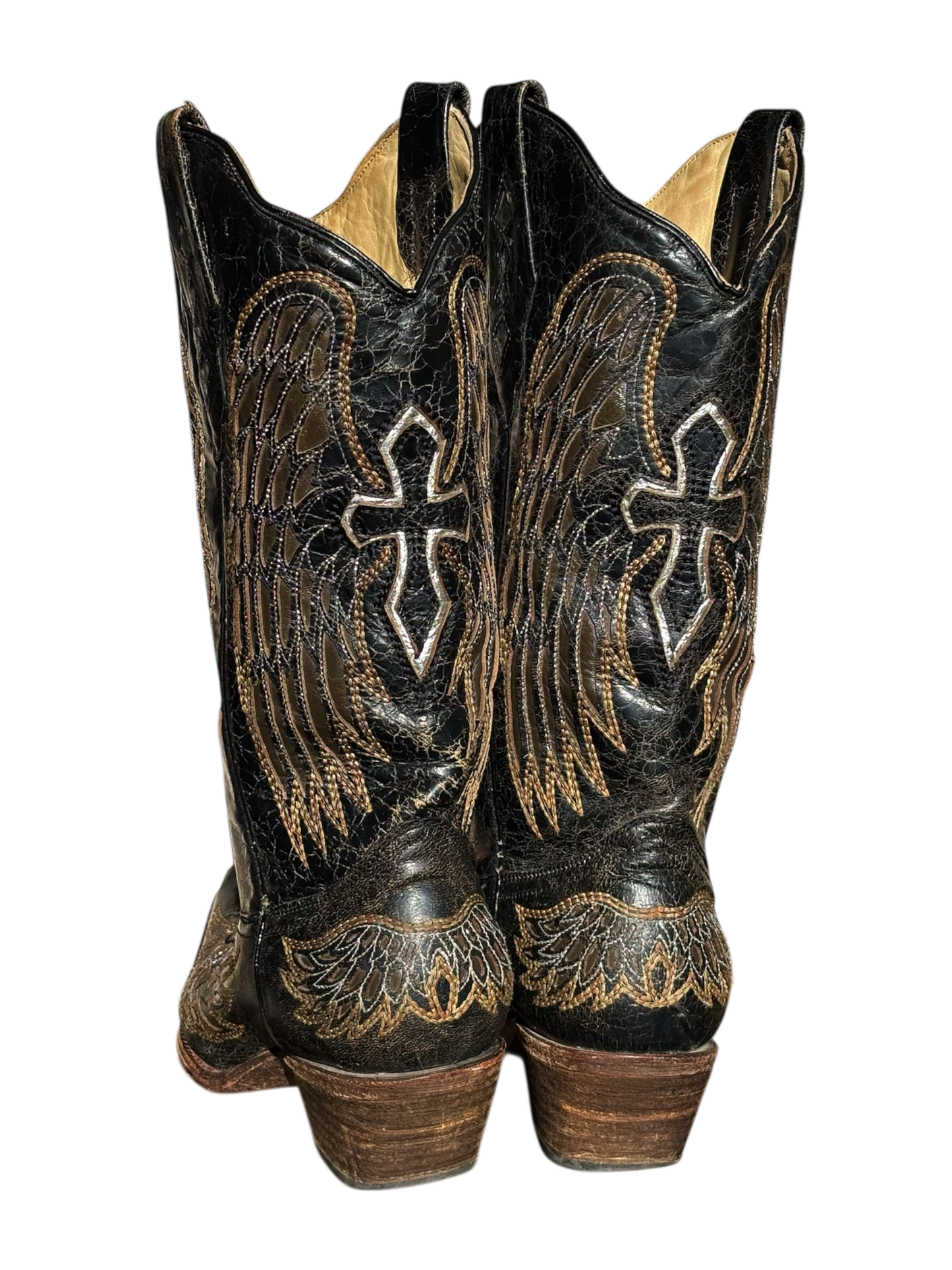 Size 9.5 Angel Wing Cowgirl Boots